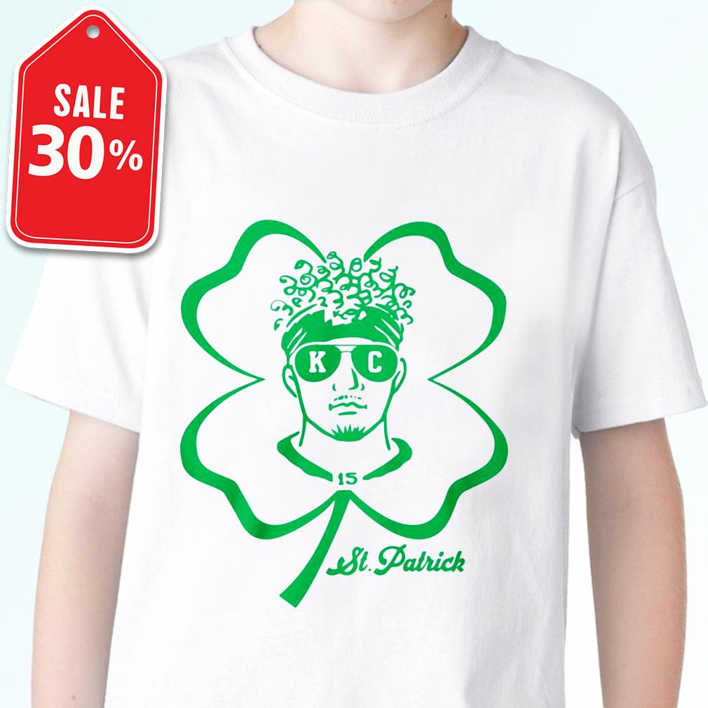 Official 15 Patrick Mahomes Kansas City Chiefs St. Patrick's day shirt