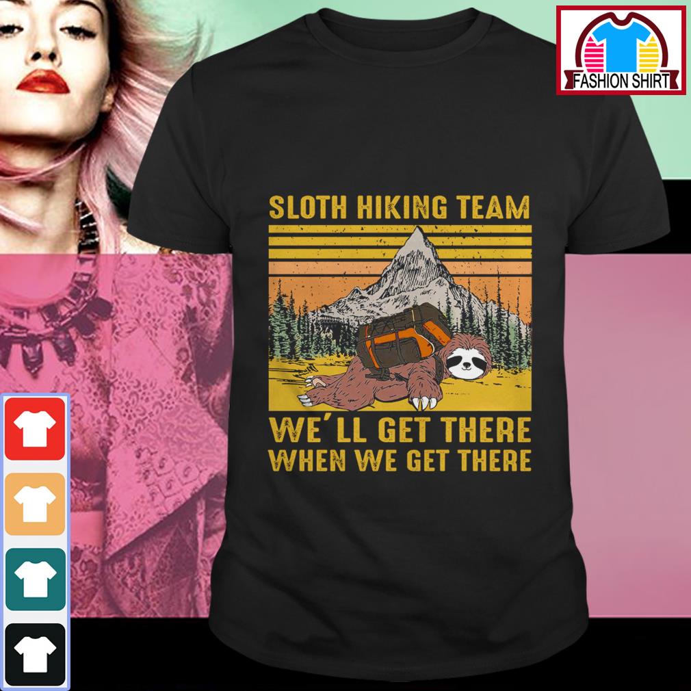 sloth hiking team t shirt uk